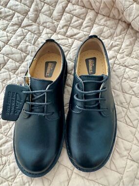 Clarks Kids Black Leather Dress Shoes
